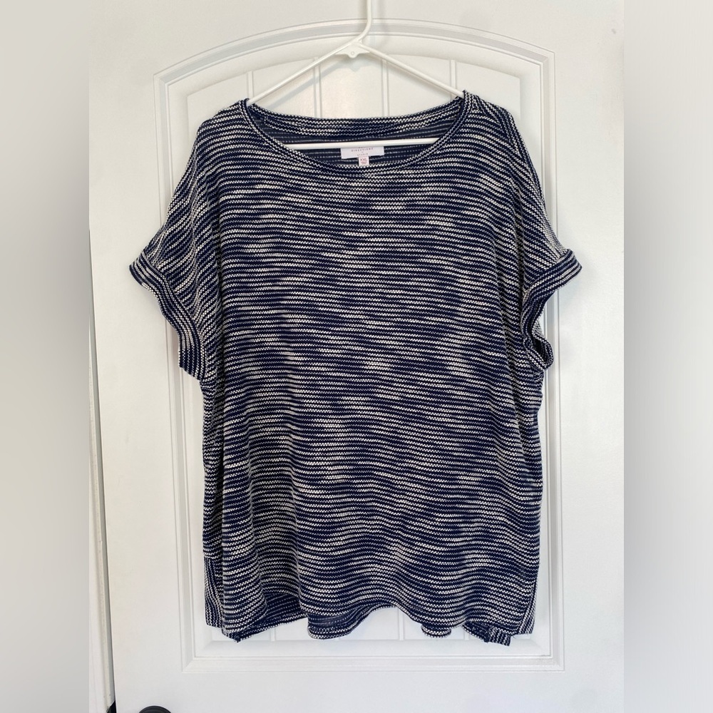 New Directions Women's Short Sleeve Blue Sweater Size XXL